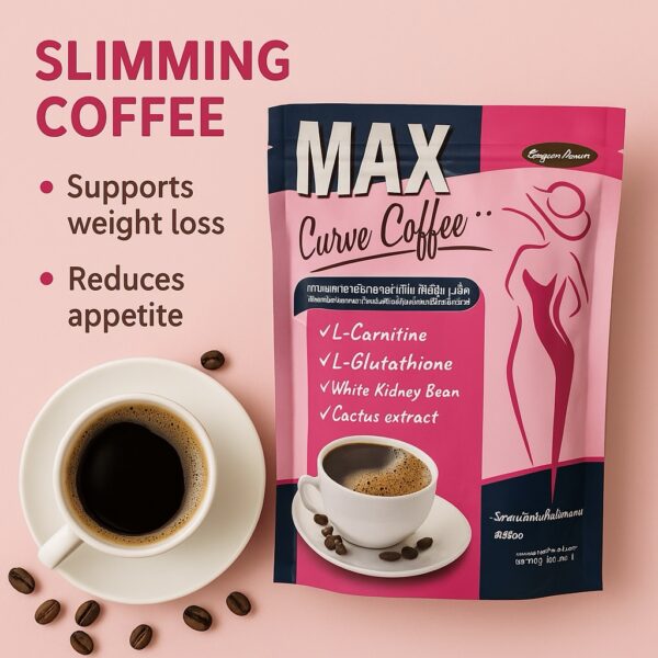 MAX Curve Coffee – قهوة التنحيف بمكونات فعالة لدعم خسارة الوزن وتقليل الشهية☕️