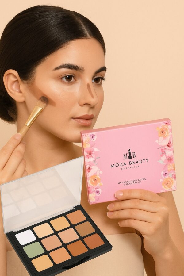 باليت كونسيلر وكونتور نباتي بـ12 لون – لتغطية مثالية وإبراز ملامحك🍃 - الصورة 6