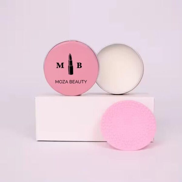 صابونة تنظيف الفرش مع قاعدة مدمجة لتنظيف عميق وسهلة🫧