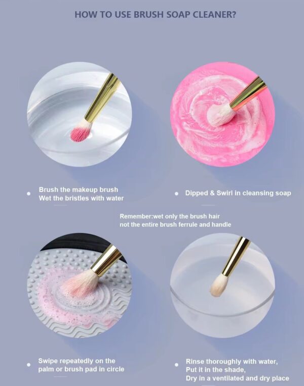 صابونة تنظيف الفرش مع قاعدة مدمجة لتنظيف عميق وسهلة🫧 - الصورة 3