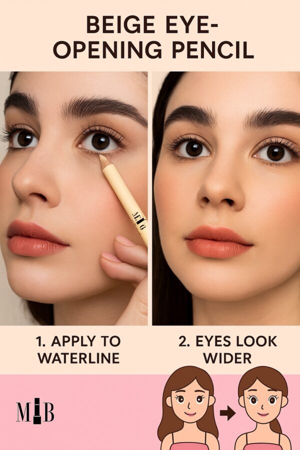 قلم كحل بيج لتوسيع العين وإضاءة النظرة – لمظهر أكثر إشراقًا ووسعًا🪄 - الصورة 3