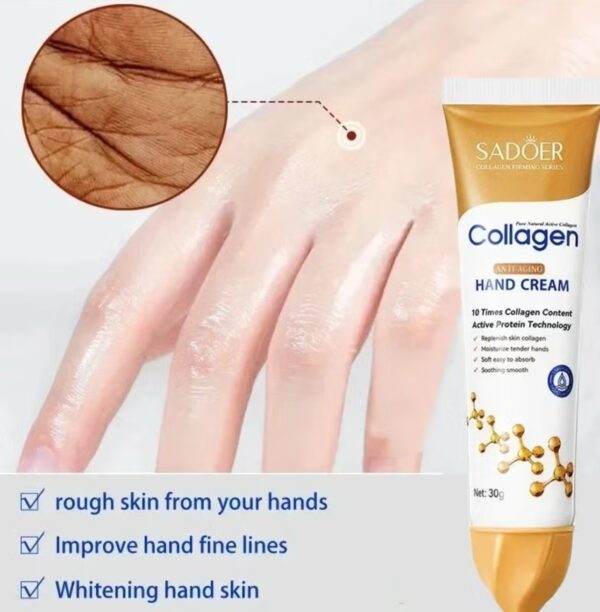 كريم اليدين بالكولاجين من SADOER – ترطيب مكثف وتجديد فوري لبشرة اليد🫳 - الصورة 3