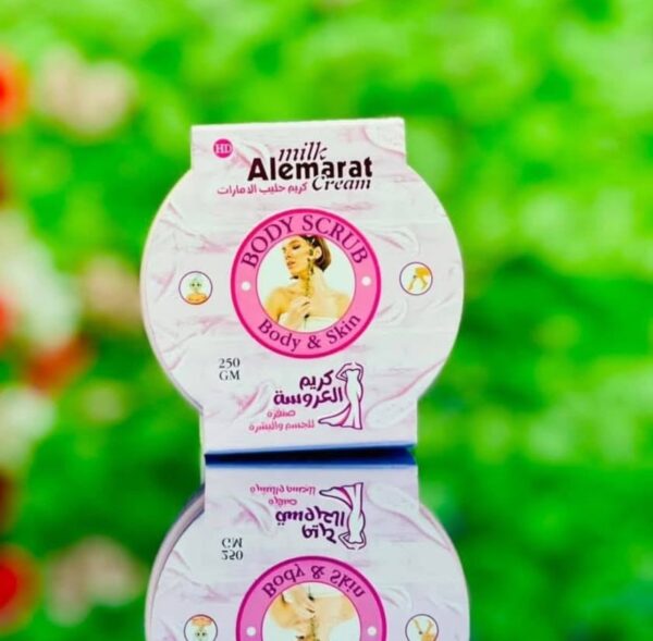 كريم العروسة المقشر – بحليب الإمارات لتفتيح وتنعيم الجسم والبشرة - الصورة 2