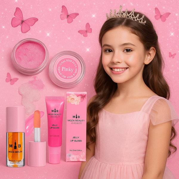 صندوق الأميرات الصغيرات – مكياج نباتي آمن للأطفال بسعر خيالي✨