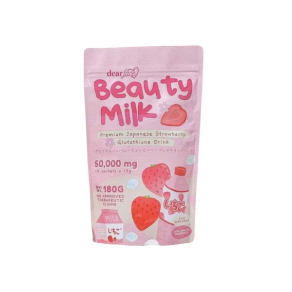 Beauty Milk – مشروب الجلوتاثيون بالفراولة اليابانية من Dear Face