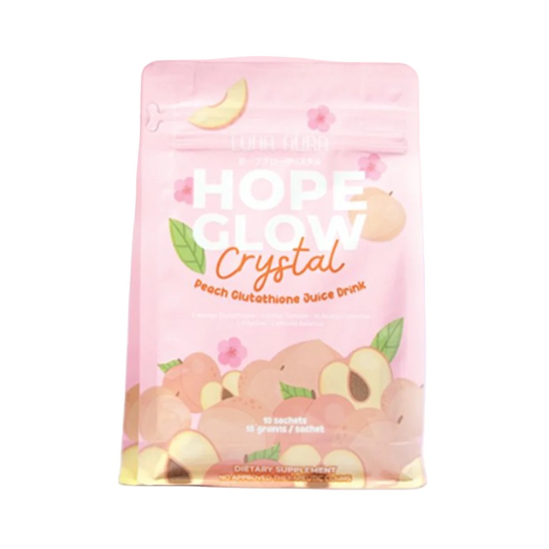 HOPE GLOW Crystal – Peach Glutathione Juice Drink
هوب جلو كريستال – مشروب الخوخ بالجلوتاثيون