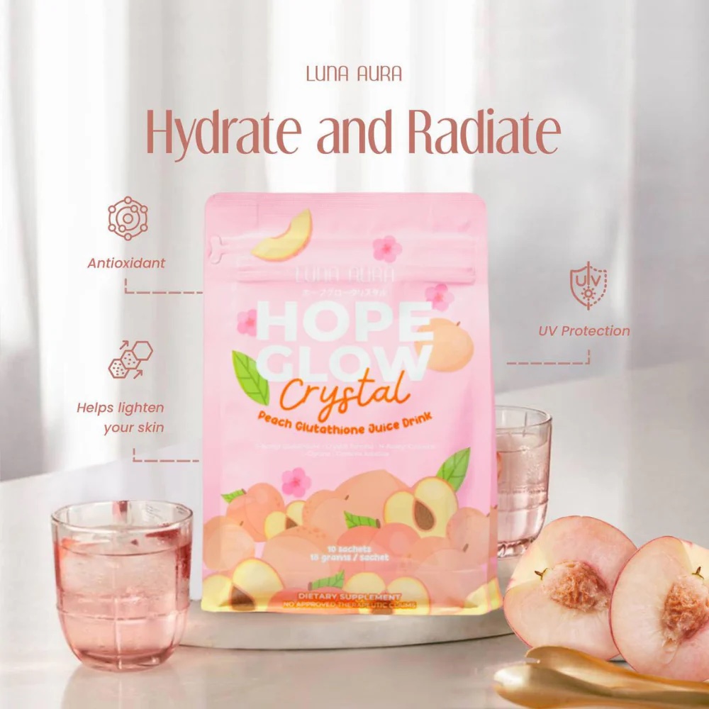 HOPE GLOW Crystal – Peach Glutathione Juice Drink
هوب جلو كريستال – مشروب الخوخ بالجلوتاثيون - الصورة 4