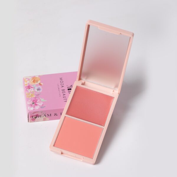 ⁦✨ MOZA BEAUTY – بلاشر ثنائي كريمي وباودر لوجنتين متوهجتين بطبيعية⁩ - الصورة ⁦2⁩