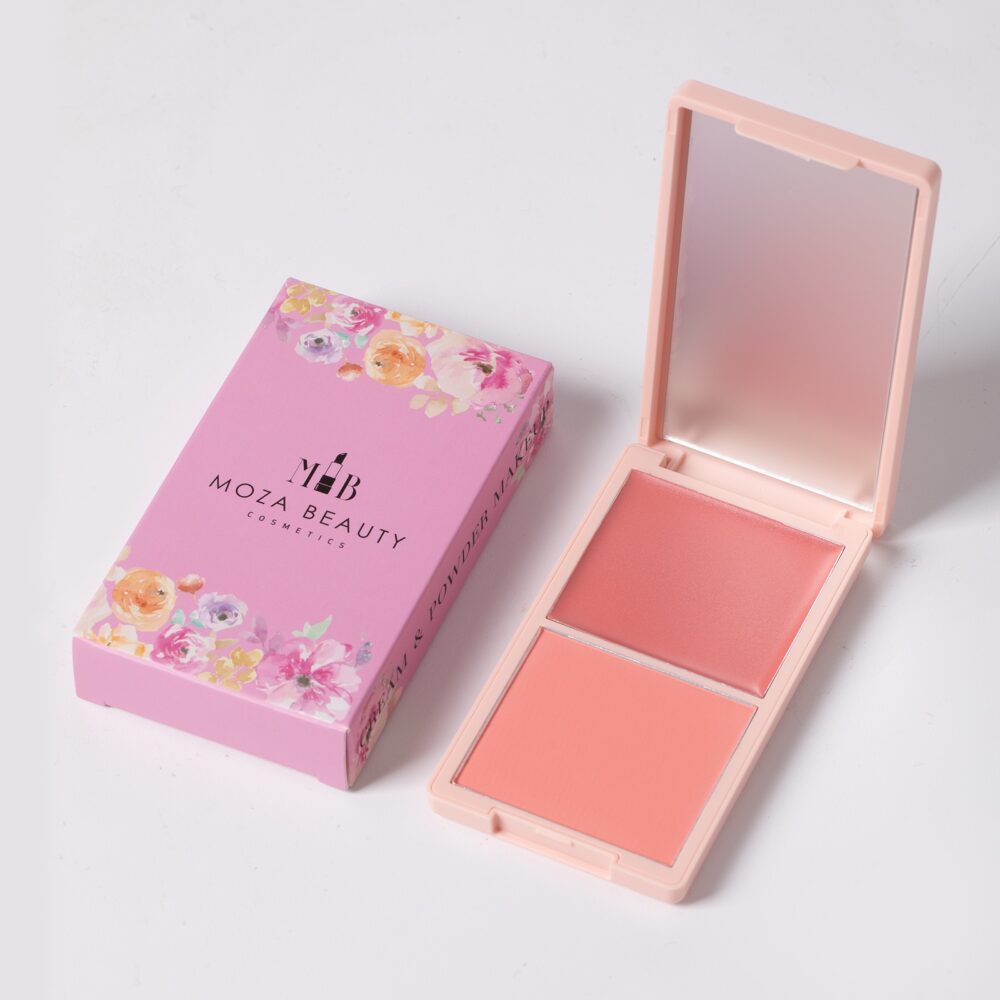 ✨ MOZA BEAUTY – بلاشر ثنائي كريمي وباودر لوجنتين متوهجتين بطبيعية