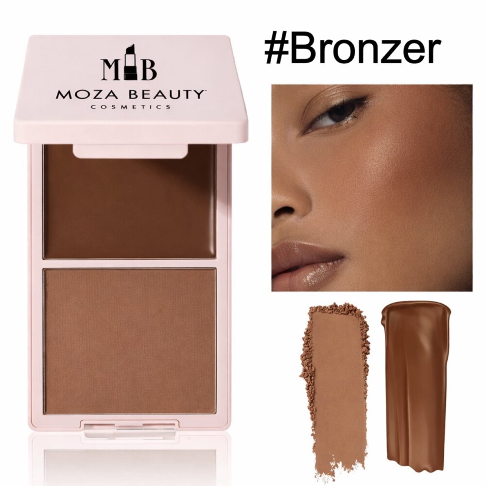 MOZA BEAUTY – برونزر ثنائي كريمي وباودر نباتي