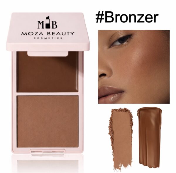 MOZA BEAUTY – برونزر ثنائي كريمي وباودر نباتي